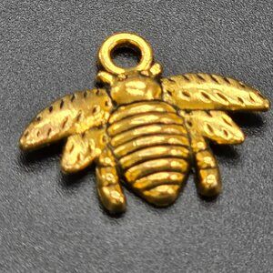 Small Gold Bee Charm Pendant For Jewelry Making Or Crafts